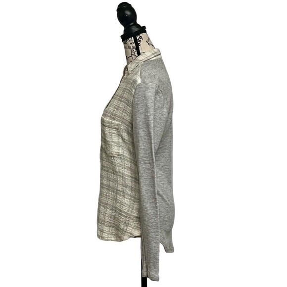 Holding Horses Forsby Plaid Button Up Tunic Blouse S Gauze Lagenlook Minimalist - Picture 4 of 10